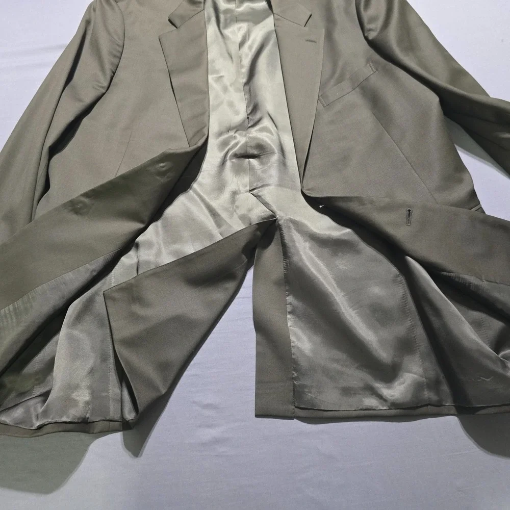 John W Nordstrom Blazer Mens 46XL Olive Green 2 Button Sport Coat Professional